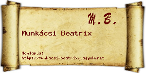 Munkácsi Beatrix névjegykártya