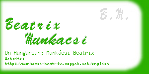 beatrix munkacsi business card
