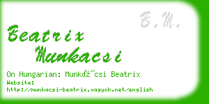 beatrix munkacsi business card